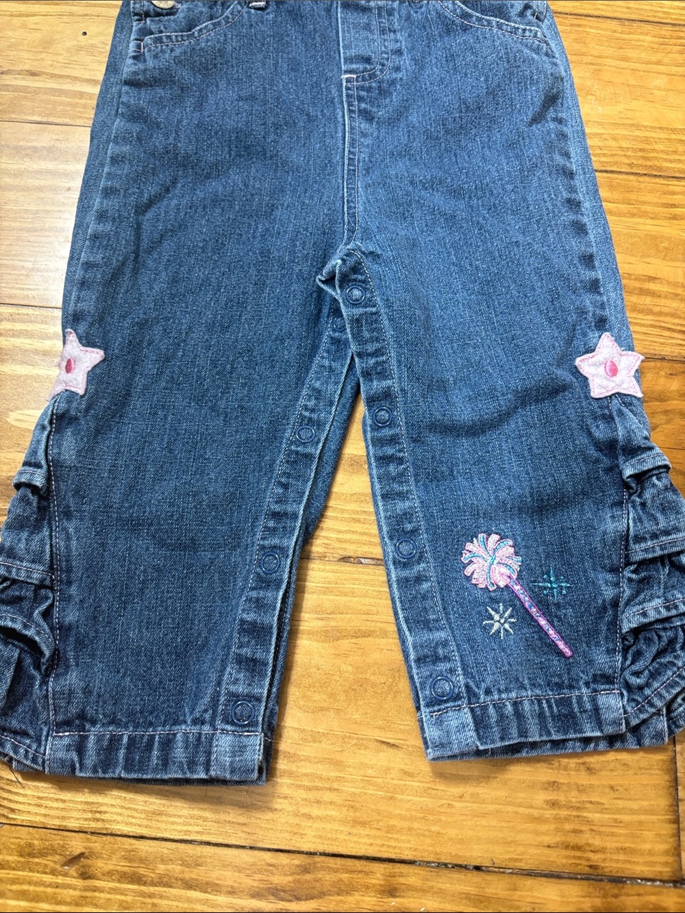 Vintage Sesame Street Abby Cadabby Denim Overalls Size 24 Months - Picture 5 of 6